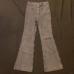 Forever 21 striped bell bottoms